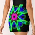 thumbnail image 5 of Floral Abstract Vibrant Kaleidoscope Symmetry Women's Shorts Non-Slip Single Pocket A-line Trouser Skirt Summer Shorts Casual Shorts for Women, 5 of 7