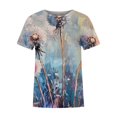thumbnail image 4 of WEAIXIMIUNG T-Shirt à Manches Courtes Col Rond Imprimé pour Femmes Saint-Valentin, 4 of 5