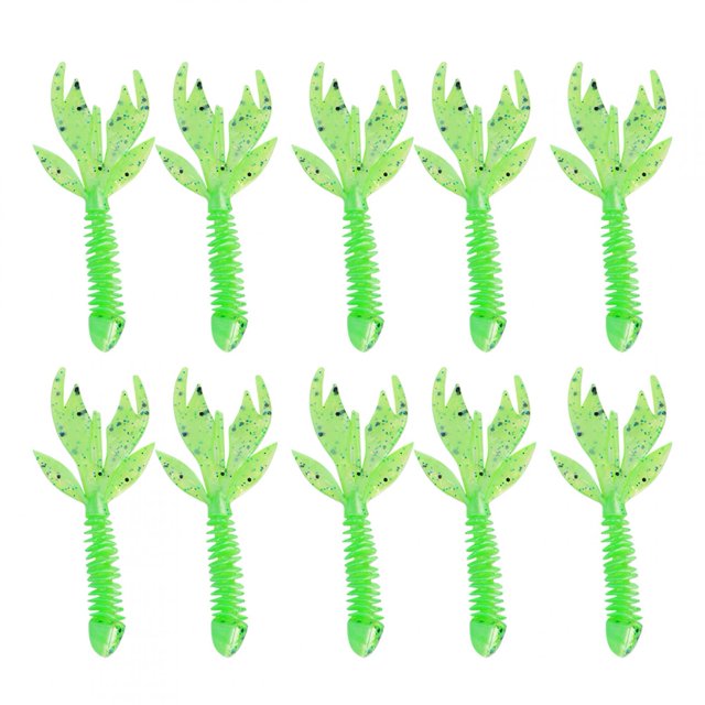 AR37 80mm 2,3g pesca cebo de gusano suave cola de hoja Artificial simulación señuelo accesorio 2 # verde