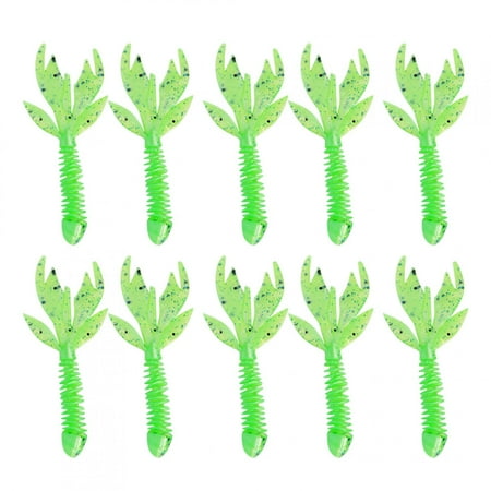 AR37 80mm 2.3g Fishing Soft Worm Bait Artificial Leaf Tail Simulation Lure Accessory2# Green