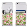 thumbnail image 5 of YFYANG Universal Adhesive Cell Phone Card Holder, Hibiscus Floral Leaf Patterns Leather Cell Phone Wallet Sticker, 5 of 6