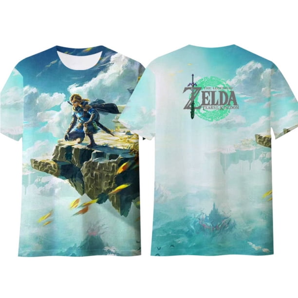 Hobby Game the Legend of Zelda Camiseta Tears Kingdom Unisex Tee Cosplay Link 3d Camisa Manga Corta Top Talla Grande
