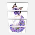 thumbnail image 2 of Cute Cat with Blue Flowers - Animal Canvas Art Print, 2 of 3