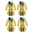 thumbnail image 2 of Bolsa de almacenamiento de cubiertos de conejito de Pascua, bolsillo, cuchara, tenedor, cuchillo, soporte para cubiertos, 4 Uds., 2 of 5