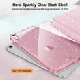 thumbnail image 2 of Fintie Slim Case for iPad (A16) 11th Generation 11 Inch (2025), iPad 10th Gen 10.9 Inch (2022) - Glittering Sparkly Protective Cover with Shiny Clear Back Shell w/ Built-in Pencil Holder, Light Pink, 2 of 9