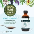 thumbnail image 5 of Zatural Organic Neem Oil - 100% Pure Cold-Pressed Neem Seed Oil, Virgin & Unrefined, 8 oz, 5 of 7