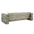 thumbnail image 5 of Modway Manteo Outdoor Patio Sofa Set with Fire Pit Table in Light Gray/Beige, 5 of 9
