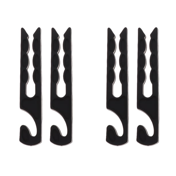 2 pares de soportes para rejilla de ventilación de coche, organizador de auriculares, cable y gafas, ganchos de almacenamiento (negro)
