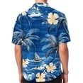 thumbnail image 6 of Hawaiian Mens Shirts Short Sleeves Coconut Palm Printed Button Down Shirts Summer Beach Shirts, 6 of 7