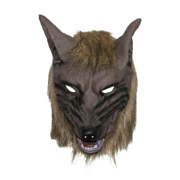 Máscara de lobo realista de terror de cara completa para accesorios de fotografía de lujo Solo mascarilla