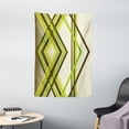 thumbnail image 1 of Abstract Tapestry, Geometric Trippy Diamond Shape Bands in Different Shade Illustration, Wall Hanging for Bedroom Living Room Dorm Decor, 40W X 60L Inches, Army Fern and Lime Green, by Ambesonne, 1 of 2