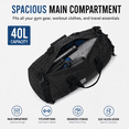 thumbnail image 4 of ZAVTYN 40L Gym Duffle Bag, Sports Workout Holdall and Weekender Tote for men with Shoe Compartment, Detachable Shoulder Strap and MOLLE Webbing, 4 of 8