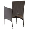 thumbnail image 5 of vidaXL 5 Piece Garden Dining Set with Cushions Poly Rattan Brown, 5 of 5
