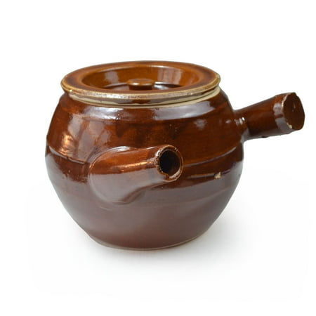 

Casserole Clay Pot 60oz Heat-resistant Handmade Earthen Cooking Serving with Lid Soup Spout