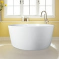 thumbnail image 1 of Vanity Art Solid Surface Resin Stone Freestanding Soaking Bathtub, 1 of 5