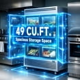 thumbnail image 5 of NSF 54'' Reach In Refrigerator 42 Cu.ft. Commercial 2-Door Upright Refrigerator in Stainless Steel, 5 of 13