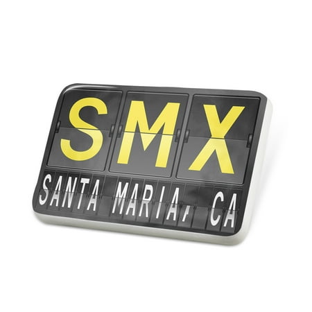 Porcelein Pin SMX Airport Code for Santa Maria, CA Lapel Badge –