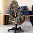 thumbnail image 3 of TSOVTHRID Deer Forest Camo Hunting Print 4 PCS Gaming Chair Covers Stretchable Computer Chair Cover with Armrest Slipcovers Elastic Universal Fit Rotating Armchair Covers, 3 of 7