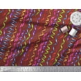 thumbnail image 3 of Soimoi Red Rayon Fabric Ribbon Art & Craft Decor Fabric Printed Yard 42 Inch Wide, 3 of 3