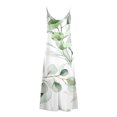 thumbnail image 5 of Vestido largo de playa ajustado con estampado de rayas sin mangas con cuello en V y cintura media a la moda para mujer Pompotops  ghjkhdj9167, 5 of 5