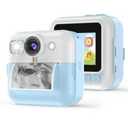 SANPTENT Portable Digital Camera Instant Print, Kids Cameras for Boys & Girls Age 3-12 Christmas Birthday Gifts, Blue