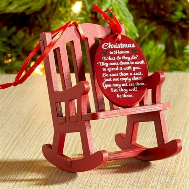 Mini Mecedora de Adorno, Modelo de Mecedora, Juguete, Escena Decorada con Adornos Navideños