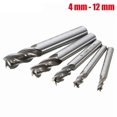 thumbnail image 4 of 5pcs/set Straight Shank End Mill Cutter 4 Flute Hss Drill Bit 4/6/8/10/12mm For Cnc Milling Tool, 4 of 5