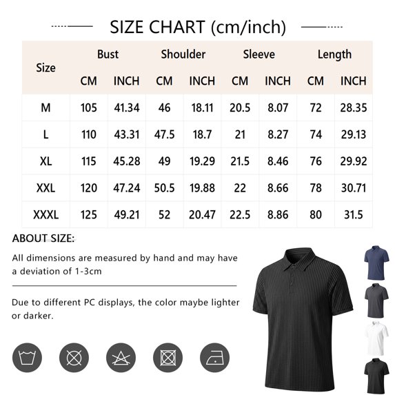 Men's Waffle Textured Polo Shirts Summer Short Sleeve Button Golf Shirt Stretch Moisture Wicking Performance Tee Collared Top