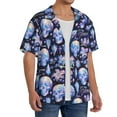 thumbnail image 2 of Kdxio Men's Hawaiian Shirt for Men Short Sleeve Shirt crystal cool Skull flower Summer Casual Holiday Beach Button Down T-Shirts, 2 of 5