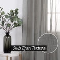thumbnail image 3 of Quality Home Sheer Linen Look Romantic Tie Top Curtains, 3 of 4