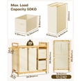 thumbnail image 4 of Enogets Bamboo Laundry Hamper, 140L Large Clothes with Removable Bags & Sorter, 4 Section Organizer, 4 of 7