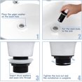 thumbnail image 5 of Stainless Steel Spring, Freestanding Bathtub Drain Pop-up Stopper, Durable Solid Brass Compression, Waterproof Two-layer Rubber Gasket Design, Anti-Clogging, Easy Installation for, 5 of 5