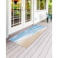 thumbnail image 2 of Summer Beaches Front Door Mat Gradient Navy Blue Ocean Casual Sea Coastal Welcome Doormat Indoor Outdoor Entrance Floor Mat Non-Slip Washable Runner Rug for Front Porch Decor 20x47 Inch, 2 of 6