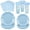 Light Blue, variant on 175 Pcs Light Blue Plates and Napkins Set, 25 Guest Blue Party Supplies Include Scalloped Paper Plates Napkins Cup Plastic Forks Knives Disposable Cutlery for Wedding Boy Baby Shower Birthday