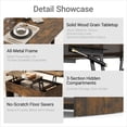 thumbnail image 6 of Manxile Farmhouse Lift Top Coffee Table, Wooden Coffee Table with Hidden Compartments and Shelves for Living Room, 6 of 7