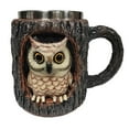 thumbnail image 1 of Handmade Raccoon Owl Tree Hole Mug | Ceramic Wildlife Coffee Cup | Eco-Friendly Durable Material | Unique Nature Lover Gift | Decorative and Functional for Home Office Use, 1 of 6