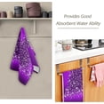thumbnail image 3 of Purple Christmas Tree Hand Towels, Winter Night Kitchen Towel Ultra Soft and Absorbent,Decorative Fingertip Face Towel for Bathroom Hotel, 2 PCS, 28.3"x 14.4", 3 of 6