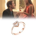 thumbnail image 1 of Anillos para mujer, regalos para mujer, exquisito anillo de cobre con forma de corazón de melocotón hueco, anillo de propuesta, accesorio de joyería, regalo, anillo de cobre, 1 of 2