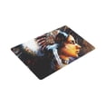 thumbnail image 3 of MKHERT Young Tribal American Woman Feather Headdress Doormat Rug Home Decor Floor Mat Bath Mat 30x18 inch, 3 of 3