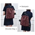 thumbnail image 4 of FORMRS Women's Travel Backpack Purse Anti-Theft Hidden Pockets Casual Shoulder Bag, Deep Red Leopard Pattern, 4 of 7