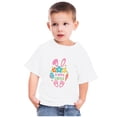 thumbnail image 6 of REORIAFEE Toddler Kids Boys Girls Easter Shirts for Girls Toddlers Tee Shirts Bunny Ears Floral Print Blouse Round Neck Tops Short Sleeve Pullover Summer Fashion Clothing White, 6 of 6