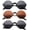 3 Pack Black, Gunmetal & Gold, variant on 3 Pack Octagon Metal Frame Comfort Plastic Nose Bridge Fashion Sunglasses for Women for Men, Black, Mirror& Gold