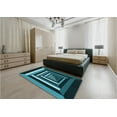 thumbnail image 4 of Ahgly Company Indoor Rectangle Patterned Deep Teal Green Area Rugs, 6' x 9', 4 of 6