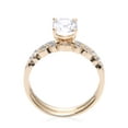 thumbnail image 3 of Brilliance Fine Jewelry Oval Created White Sapphire Bridal Set in 10K Yellow Gold, 3 of 4