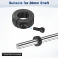 thumbnail image 4 of Uxcell 2-Pack Abrazadera de Eje de Corte Simple de 20mm de Agujero, 40mm de Diámetro Exterior, 15mm de Grosor, Abrazaderas de Eje de Acero 45 [Negro], 4 of 6