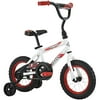 Huffy Upshot 12” Boy’s Bike for Kids, Training Wheels, White