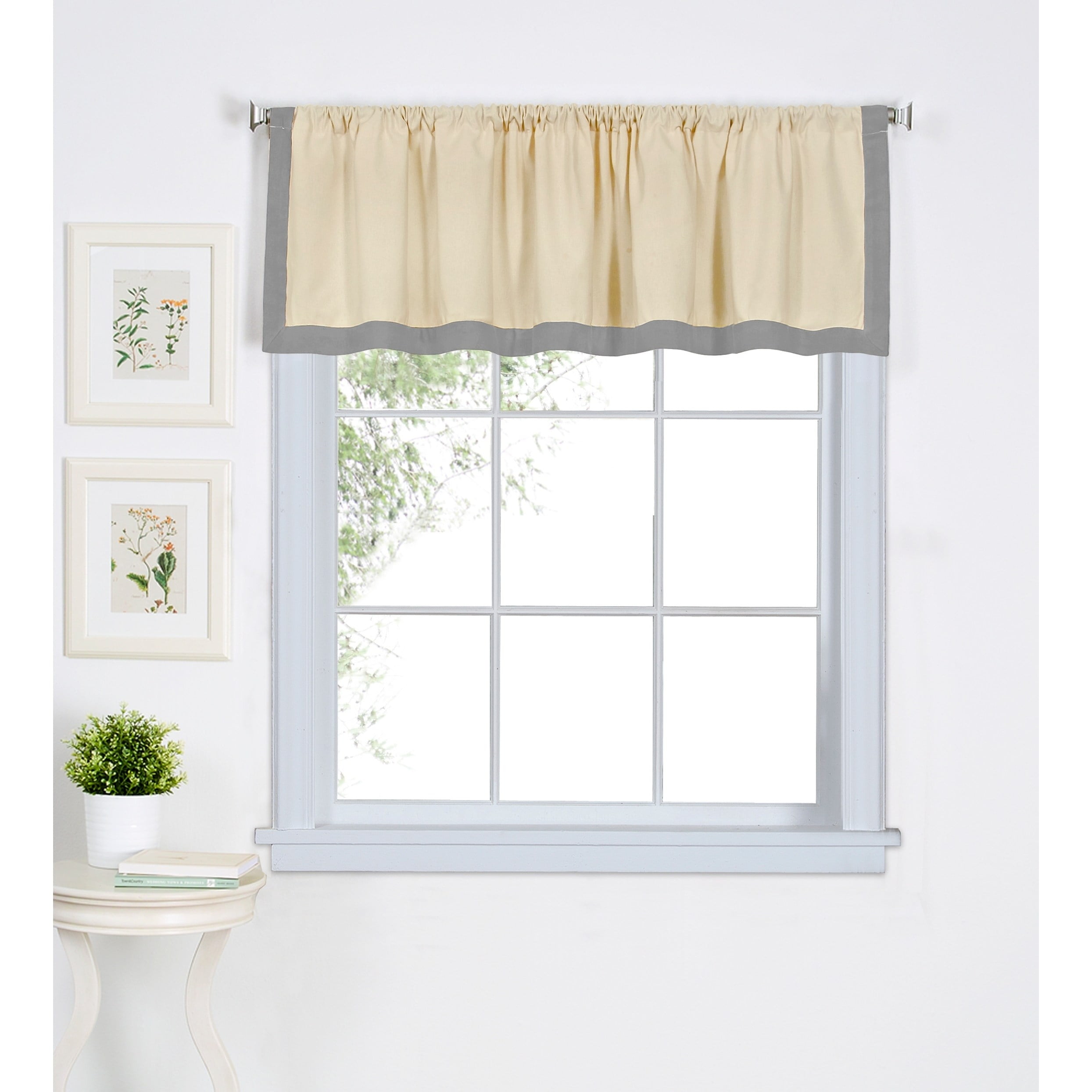 Elrene Wilton Cotton Kitchen Window Valance 60" w x 15" l Walmart
