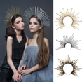 thumbnail image 4 of Qisuw Lolita Halocrown Mary Halocrown Headband Spiked Halocrown Sunburst Greek Baroque Tiara Crown SunGoddess Headpiece, 4 of 19