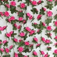 thumbnail image 3 of Limei 1 Pcs 8.2 Feet Flower Garland Artificial Rose Vine Flowers Plants Artificial Flower Hanging Rose Ivy Home Hotel Office Wedding Party Garden Craft Art Décor (Blue), 3 of 7