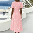 thumbnail image 7 of Summer Dresses for Women Casual Short Sleeve Wrap V Neck Sundress A-Line Beach Vacation Dresses 2026, 7 of 7